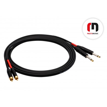 Reds Music  AU1460BX Kabel Audio - 2 x Jack mono 6.3 / 2 x RCA długość 6.0 m